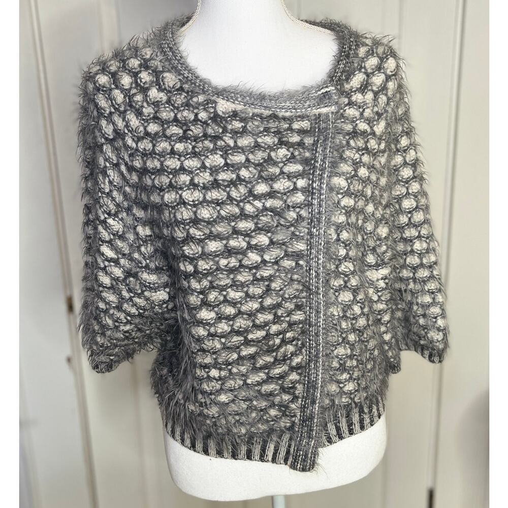 Anthropologie MOTH Gray/Cream Sweater, Size M